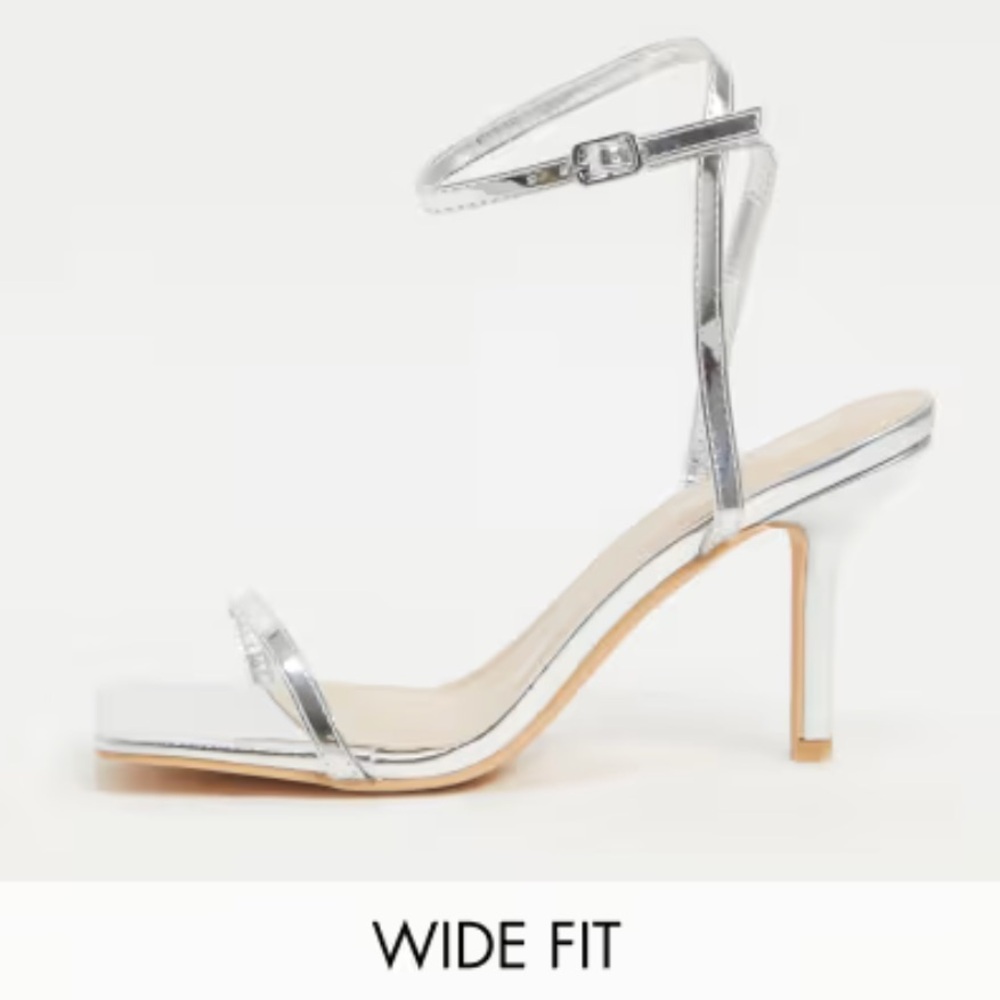 Glamorous Silver High Heel Sandals